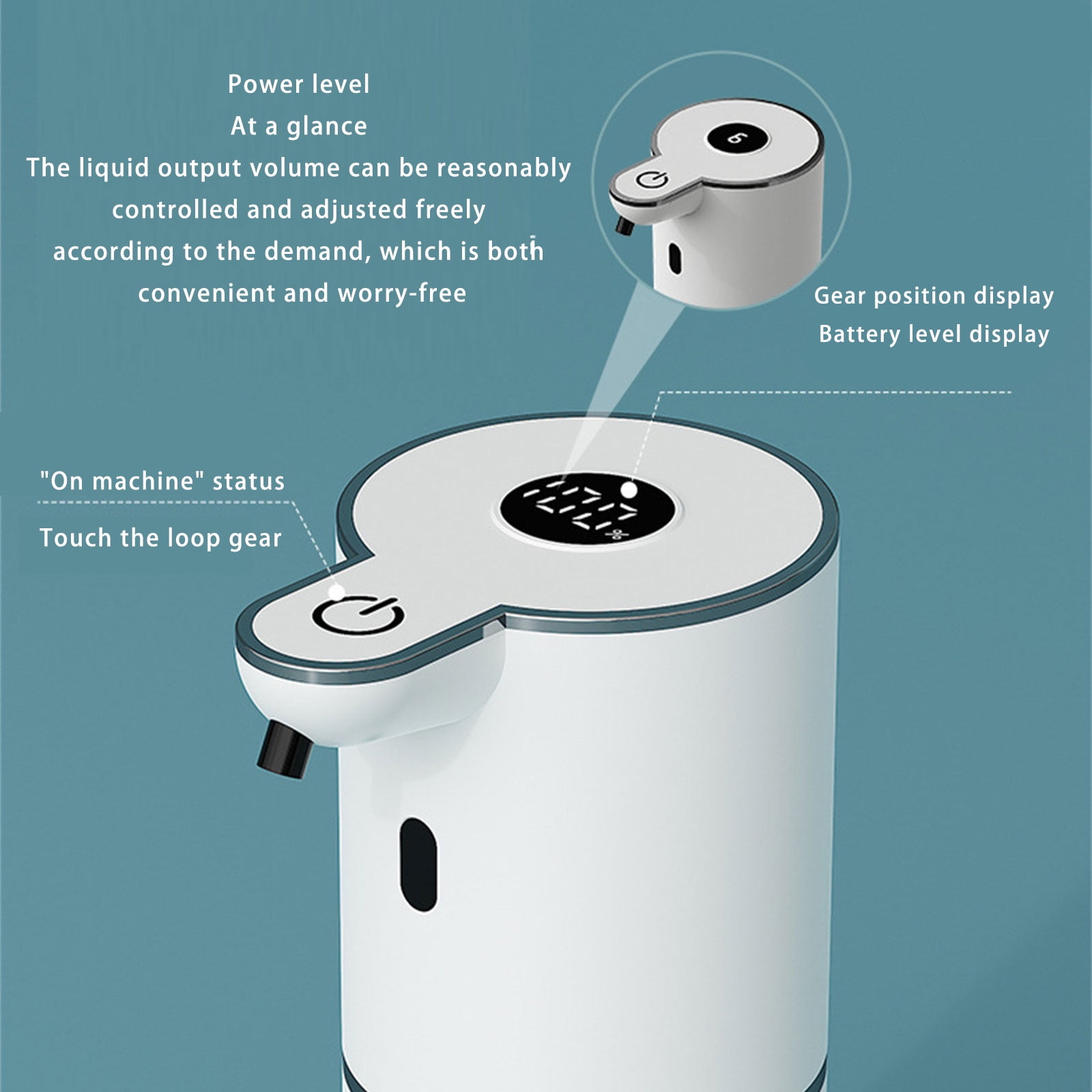 Bathroom Automatic Soap Dispenser Countertops 380ml Soap Dispenser Automatic Induction Foam Hand Washer Enduring