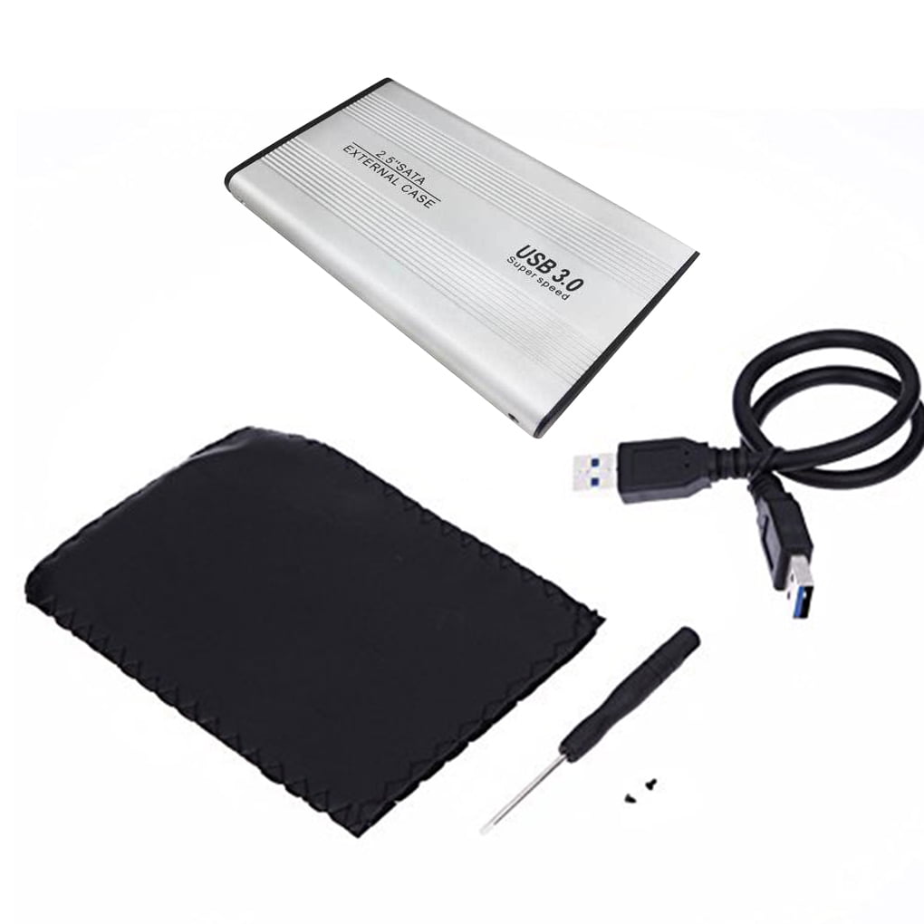 2 TB Portable External Hard Drive Enciosure USB3.0 SATA High Speed Black NEW 