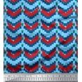 thumbnail image 1 of Soimoi Blue Poly Georgette Fabric Arrow African Print Sewing Fabric Yard 42 Inch Wide, 1 of 3
