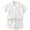 White, variant on Toddler Boy Church Outfit Toddler Boys Clothes 2 Piece Summer Outfit Short Sleeve Button Down Shirt Top and Shorts Set 2T 3T 4T,White 6-7 Years