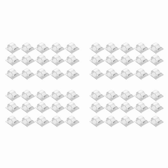 Hooks for Outdoor String Lights Clips 60 Pack Clips Clear Light Hook with 60 Waterproof Adhesive Backing