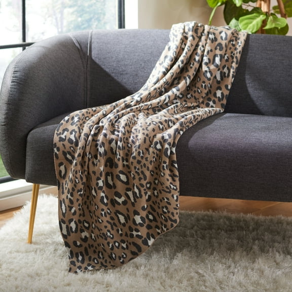 SAFAVIEH Gwynn Throw Blanket Beige / Black