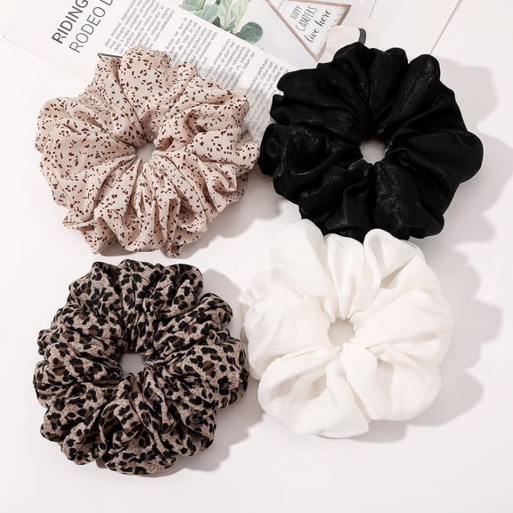 Scrunchies Hair Ties for Women Big Silk Satin Scrunchie Large Oversized Decorations Cute