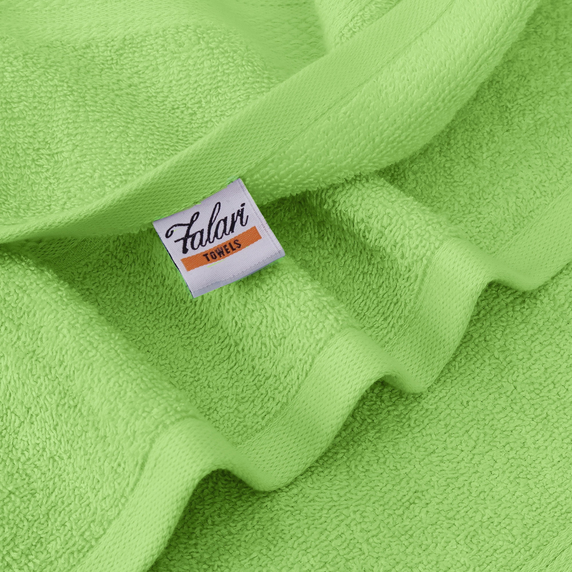 Falari Premium Bath Towel Set 100% Ring Spun Cotton Towels for Home Hotel Spa Extra Large 27x54 Maximum Softness and Absorbency 4-Pack Green