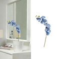 thumbnail image 3 of Clearance | Blue 9 Heads Artificial Phalaenopsis Orchid Stem, 69cm Tall Faux Orchid Flower with Bendable Branches for Living Room Entrance Desktop Vase Decoration, 3 of 6