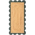 thumbnail image 2 of Sivi 2 x 4 Feet Handmade Scallop Braided Jute Rug - Natural Jute Runner Rug, 2 of 15