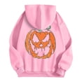 thumbnail image 5 of Yuhangmm Halloween Sweatshirts for Women Halloween Printed Hooded Crew Neck Long Sleeve Sweatshirt Seasonal Graphic Pink M, 5 of 6