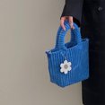 thumbnail image 3 of Qarigey Bolsos de mensajero, bolso de moda, pana de estilo Simple con cremallera, bolso de hombro, cinturón ajustable, bolso de mano para niñas y Bolsas de mensajero y de hombro Azul Qarigey AP012222-02, 3 of 6