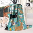 thumbnail image 2 of Chihuahua and Flower Florals Blanket,Comfortable Soft Flannel Throw Blanket,All Season,Warm Lightweight Blankets for Sofa Bed Couch Living Room Chair,60"x80", 2 of 4