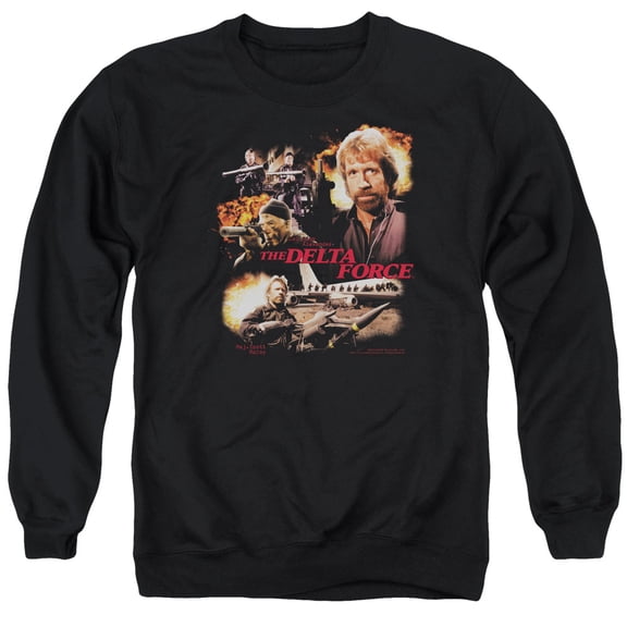 Delta Force Action Pack Adult Crewneck Sweatshirt Black