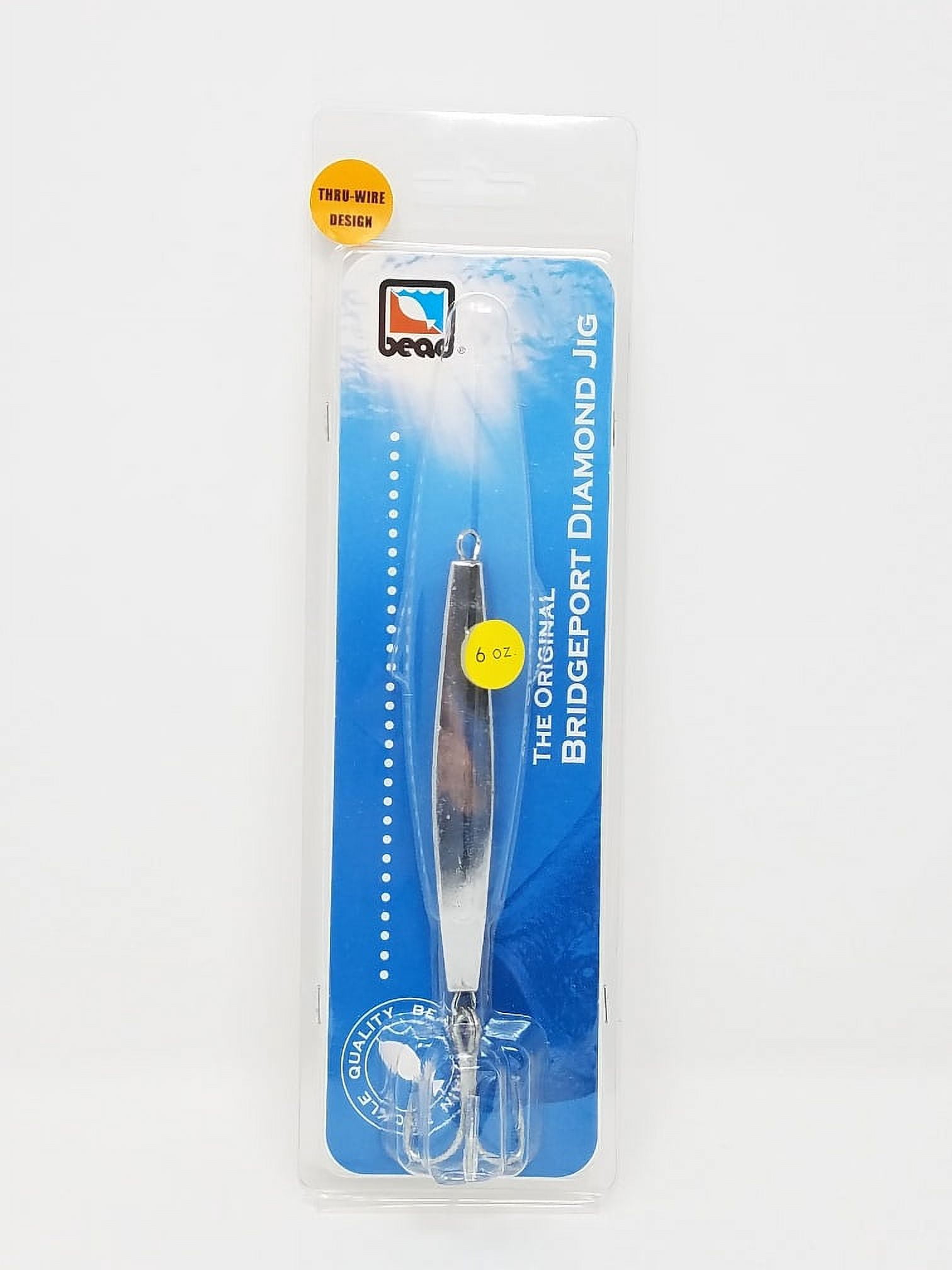 Bead Bridgeport D4X3 Diamond Jig 6 oz with Treble Hook Fishing Jig