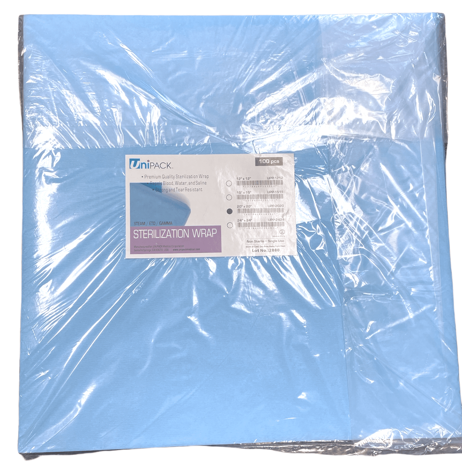 Buy Sterilization Wrap 15 x 15 100pcs/Bag Blue Autoclave Wraps for