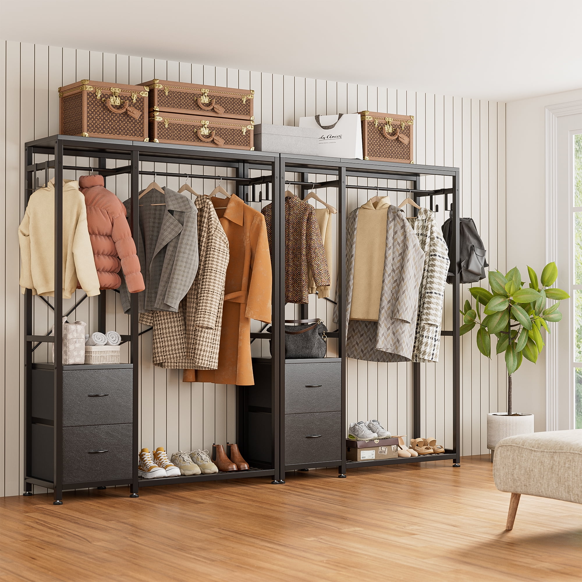 Hanging Clothes Rack  Wood Garment Rack – KROFT