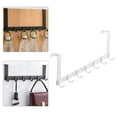 thumbnail image 4 of Ganchos telescópicos para puerta que ahorran espacio, ganchos decorativos ajustables para puertas Blanco Largo 7 Ganchos, 4 of 7