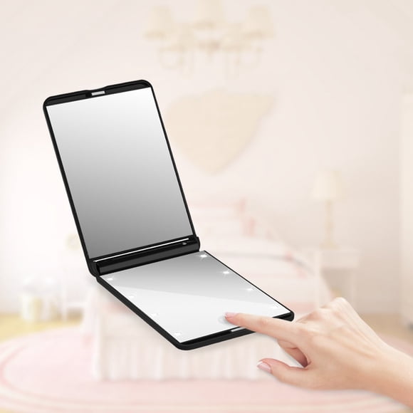 BRIGHTFUFU Makeup Light Mirror LED Plastic Black 1Set for Effective Makeup Applications