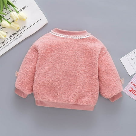 

Cathalem Juniors Coats for Teen Girls Kids Toddler Baby Girls Long Sleeve Bowknot Warm Winter Coats Kids Coats Coat Pink 100CM/10Ã§Â Â