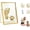 Rectangular, variant on Baby & Pet Keepsake Frame, Double Sided Glass Memory Display with Gold Metal Frame, Newborn Hand Footprint and Pet Paw Print Keepsake for Photos, Prints, and Sea Sand Memories(Octagonal)