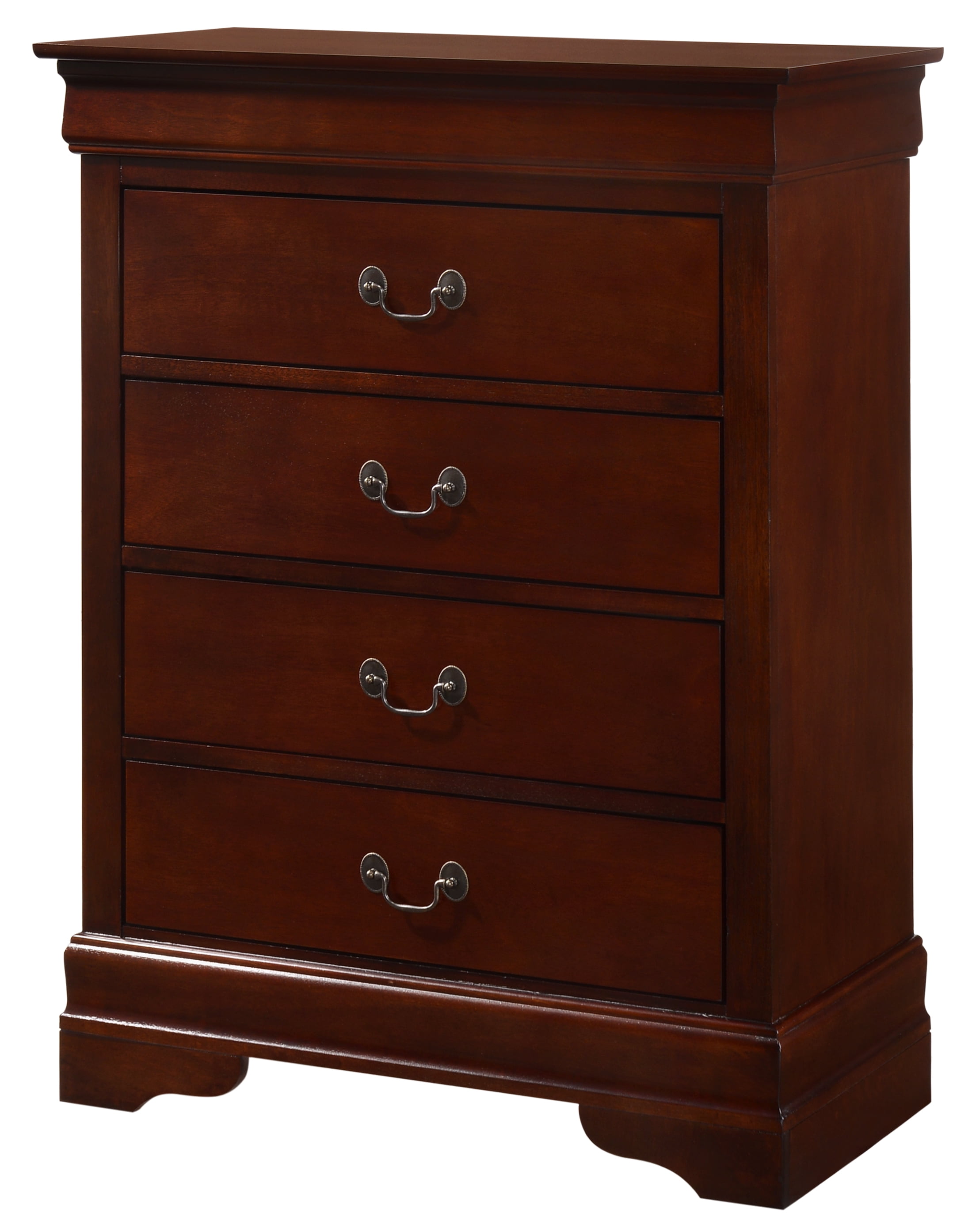 Glory Furniture Louis Phillipe Chest in Cherry Color