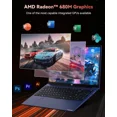 thumbnail image 6 of 15.6" FHD Gaming Laptop, 8 Cores AMD Ryzen 7 Pro 6850U 32GB LPDDR5 RAM 1TB SSD (Beat i7-1360P Up to 4.7GHz) AMD Radeon 680M GPU IPS FHD Computer with 100W Type-C Backlit Keyboard Fingerprint Blue, 6 of 7