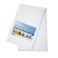 thumbnail image 1 of Cape May, New Jersey, Colorful Beach Chairs (100% Cotton Tea Towel, Decorative Hand Towel, Kitchen and Home), 1 of 3