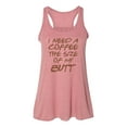 thumbnail image 1 of "Coffee Tank Top, I Need A Coffee The Size Of My Butt, Muscle Tank, Bella Canvas, Racerback, Women's Coffee Shirt, Coffee Racerback, Gym Tank, Mauve Marble, MEDIUM", 1 of 1