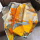 thumbnail image 5 of Bufandas de seda auténtica de morera de alta gama, bufandas de seda para primavera y verano, nuevas bufandas cuadradas decorativas estampadas de 70 cm para mujer, 5 of 6