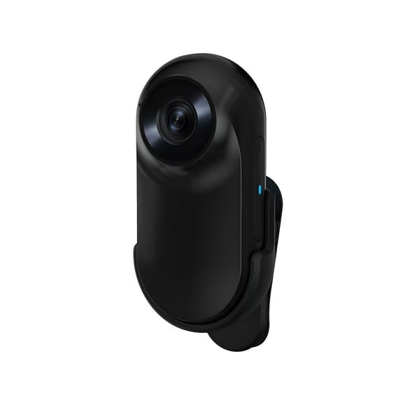 GJX Thumb Action Camera, Tiny Size, Mount Anywhere, Small Body Camera with Spring Clip, Portable Vlogging Camera, Hands-Free POV Recording, Camera for Cycling, Motorcycle (128G, Black)