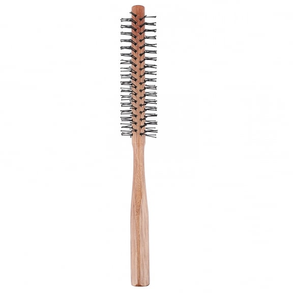 ACDANC Wooden Round Styling Hair Brush for Blow Drying and Curling, Ergonomic Massage Comb for Salon and Home Use