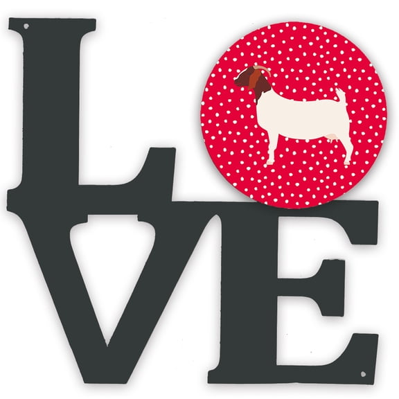Carolines Treasures CK5313WALV 11.5 x 11.75 in. Boer Goat Love Metal Artwork Wall Decor