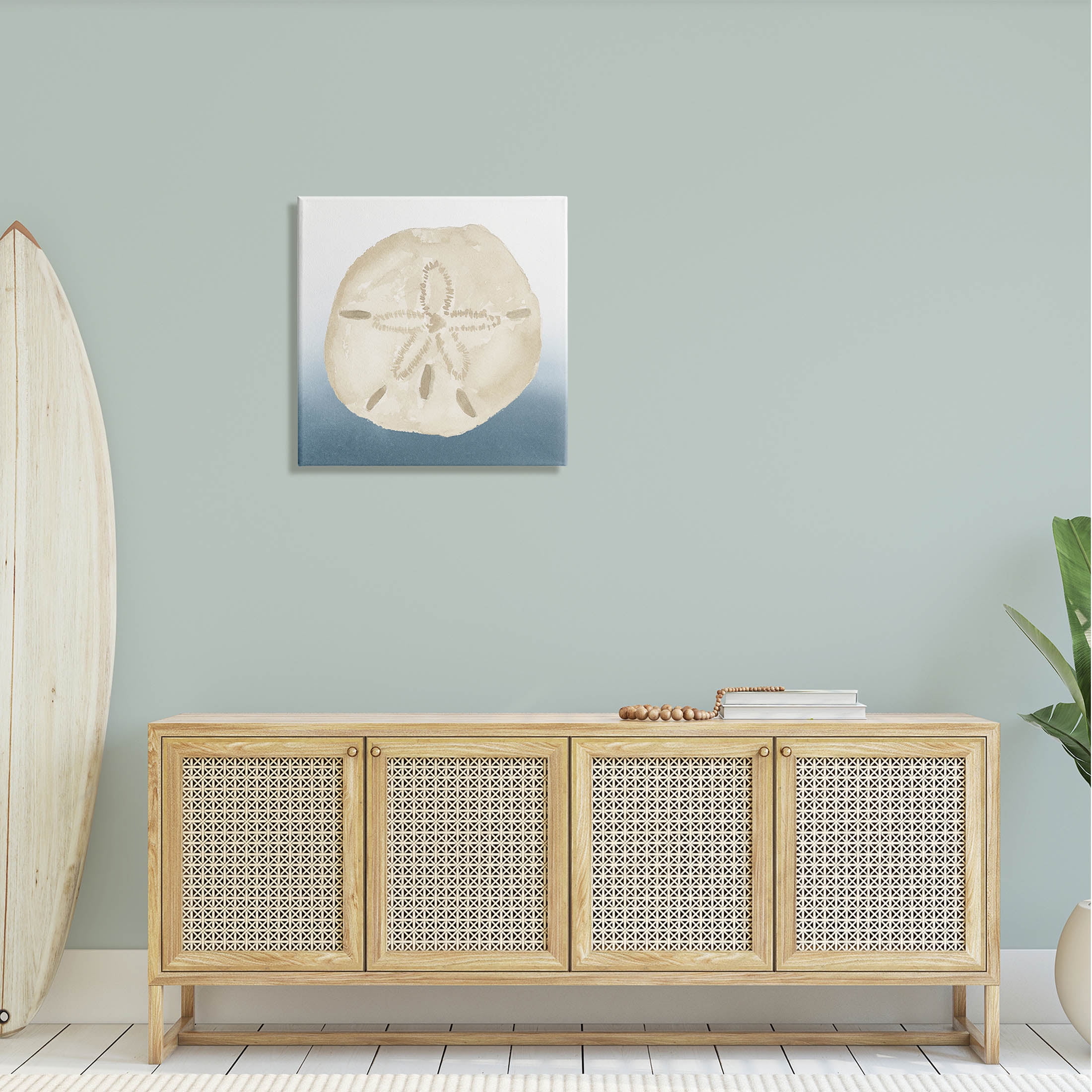 Beige Sand Dollar Seashell Animals & Insects Graphic Art Gallery Wrapped Canvas Print Wall Art