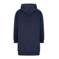 thumbnail image 5 of Women's Zip Up Hoodies Oversized Fleece Long Sweatshirts Casual Long Sleeve Hoodie Jacket Coat, 5 of 7