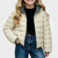 thumbnail image 2 of WAVSUF Girls Hooded Puffer, Zip Up Soft Comfort Loose Fit Winter Warm Casual Coat 2, 2 of 9