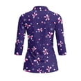 thumbnail image 3 of Uorisanigo Pink Bow Womens Quick Dry Athletic Polo Shirts Size L Versatile Comfortable Women's 3/4 Sleeve Athletic Golf Shirts Fashionable Outing Wear Relaxed Pullover for Women, 3 of 7
