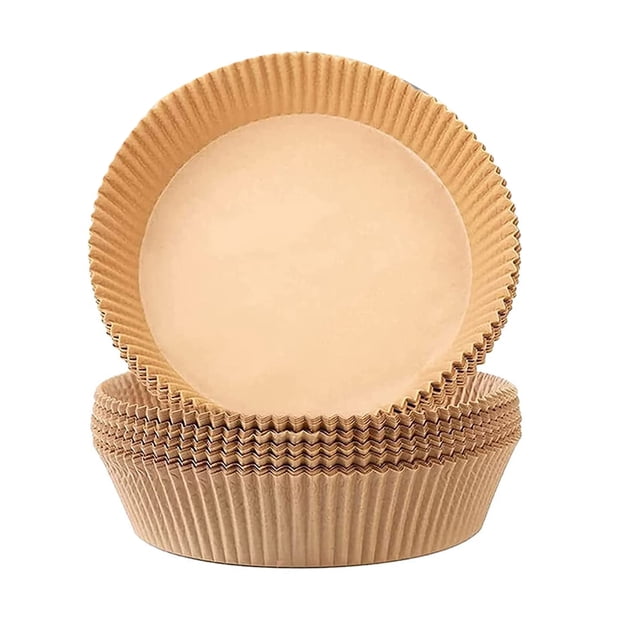 MesaSe Doublure en Papier Jetable pour Friteuse à Air Chaud, Feuilles Rondes de Papier Parchemin pour Friteuse à Air, Doublures pour Cuisson, Filtre Antiadhésif et Résistant à l'Huile