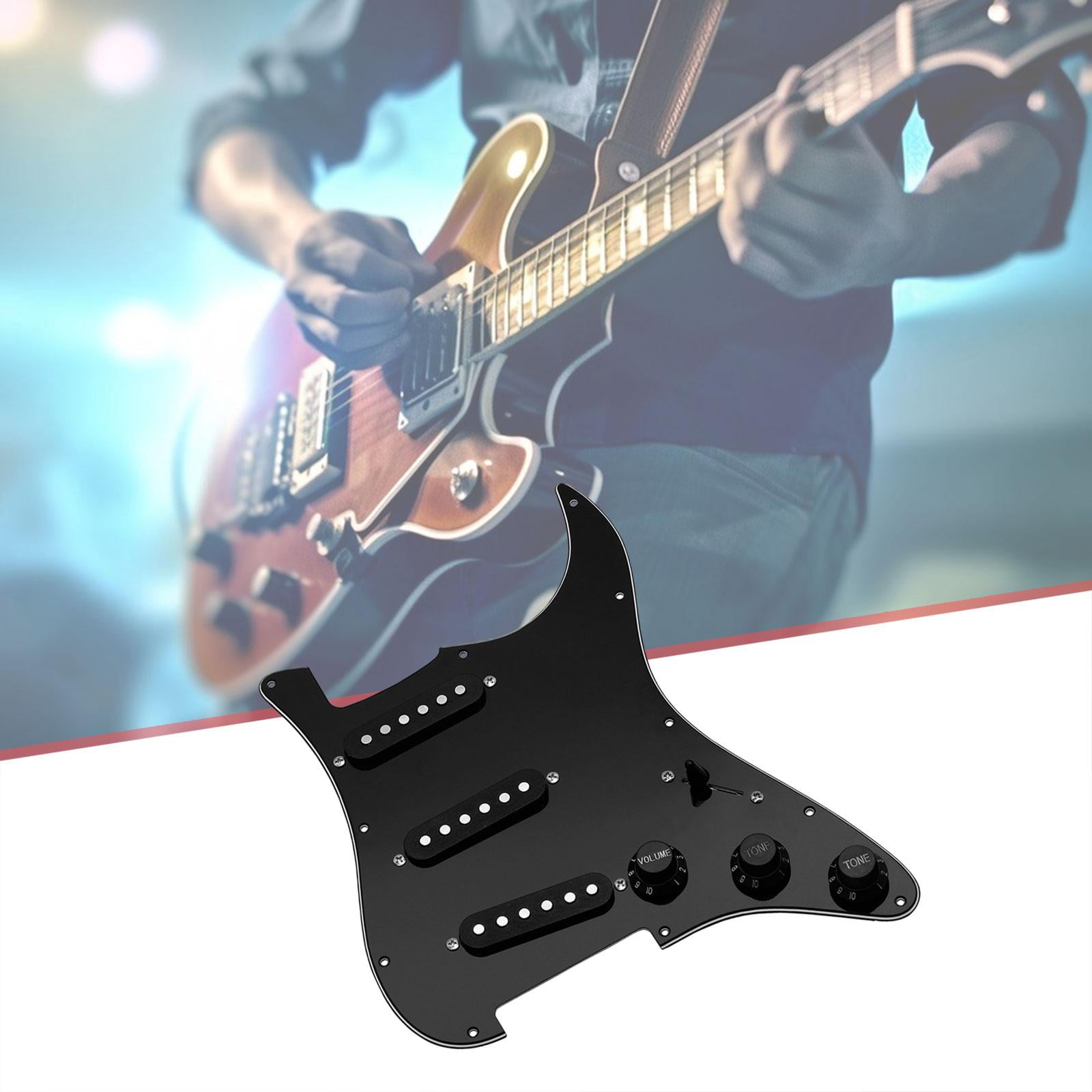 LeeQinersw Electric Guitar Pickguard PVC Portable Professional Lightweight Scratchplate Black