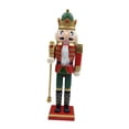 thumbnail image 4 of Figura de cascanueces de madera, adorno, marioneta, coleccionable, para mesa, artesanía navideña Estilo A, 4 of 9