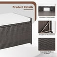 thumbnail image 3 of Pemberly Row Coffre de Terrasse en Osier de 34 Gallons avec Coussin, Brun Cassé, 3 of 8