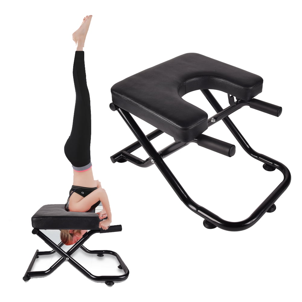 Foldable Yoga Inversion Chair Feet Up Up To 440lbs Yoga Headstand Bench 