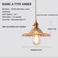 thumbnail image 5 of E27 Vintage Hänglampa Retro Glas Hänglampa Lampskärm för E27 Glödlampor Taklampa Hänglampor, 5 of 5