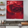 thumbnail image 5 of Red Rose Sheer Curtains 84 Inches Long, Elegance Fantasy Flowers Romantic Light Filering Curtains, Breathable Simi Curtain Privacy Drapes for Living Room Bedroom Lightweight Window Treatment, 5 of 9