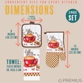 thumbnail image 5 of PREMIUS 3 Piece Printed Kitchen Linen Set, Coffee Time, 1 Cotton Towel, 1 Pot Holder, 1 Oven Mitt, 5 of 5