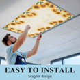 thumbnail image 5 of 3 Pack Summer Sunflowers Fluorescent Light Covers for Ceiling Lights Farmhouses Retro Yellow Floral Magnetic Ceiling Light Covers Overhead Light Filters for Office Classroom Home, 5 of 9
