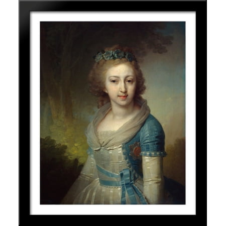 Grand Duchess Elena Pavlovna of Russia 28x34 Large Black Wood Framed Print Art by Vladimir Borovikovsky