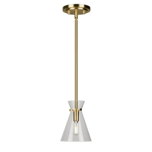 Forte Lighting 2733-01-12 Beaker 6" Wide Mini Pendant - Gold