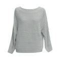 thumbnail image 5 of Herrnalise Women's Knitted Crop Tops 2020 And Winter New Solid Sweater Casual Blouse Fashion Tops Pullover Jumper Sweaters, 5 of 7