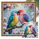 thumbnail image 1 of Kit Punto Cruz Con Pájaros Hilo Algodón Ecológico Bordado 11CT 40x40cm, 1 of 9