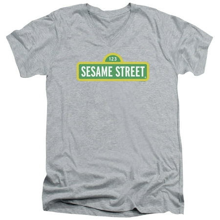 Sesame Street - Logo - Slim Fit V Neck Shirt - Medium