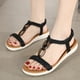 thumbnail image 1 of Zapatos de mujer, zapatillas de verano de estilo étnico, sandalias de tacón medio Retro con plataforma de paja Vintage bohemio para playa y playa Wmkox8yii  nm2372, 1 of 9