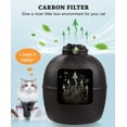 thumbnail image 4 of Superjoe Plastic Hidden Cat Litter Box with Carbon Filter & Real Stones, Brown, 4 of 7