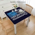 thumbnail image 2 of nygtbtfer Tablecloth Fitted Table Cover for TablesWipeable Elastic Table Cloth for Outdoor Picnic Camping Dining Party, Red Blue Stripes Stars, 2 of 7